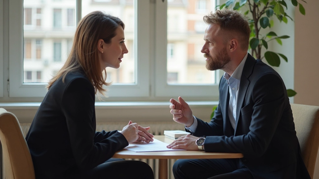 Mentor och mentee har produktiv coachingsamtal på kontorskontor